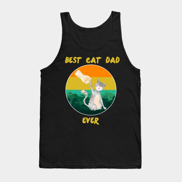 Best Cat Dad Ever Tank Top by DesignerMAN
